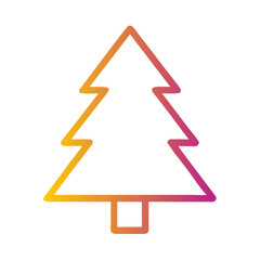 Christmas tree icon for web and graphic design