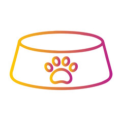 Pet bowl icon for web and graphic design