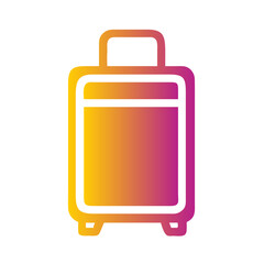 Rolling suitcase icon for web and graphic design