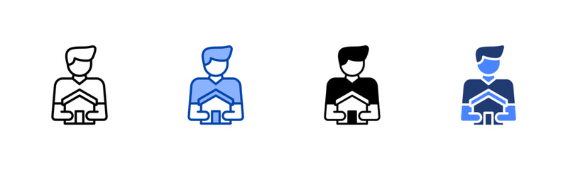 Ownership icon set multiple style collection