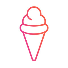 Ice cream cone icon for web and graphic design