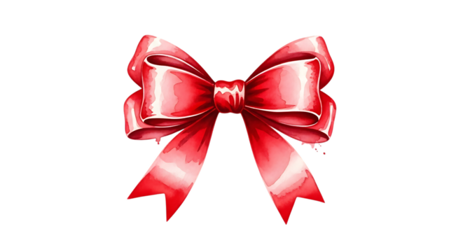red bow isolated on white