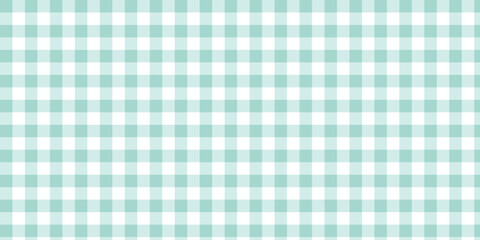 Blue minimal plaid fabric seamless vector texture. Pastel checkered gingham background. Woven textile style plaid pattern. Tartan repeat design for interior, packaging
