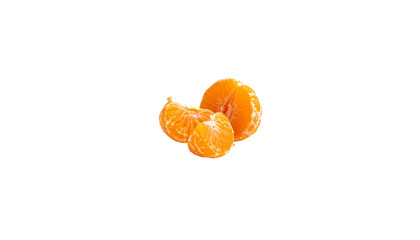 Fresh mandarin orange or tangerine fruit on white background