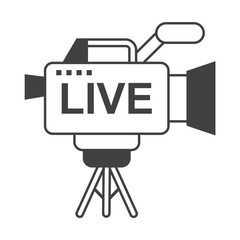 video camera icon vector digital illustration