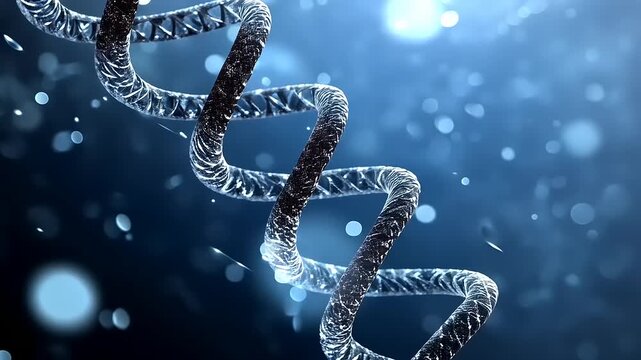 Abstract dna structure with a scientific background, representing genetic engineering and medicine developments