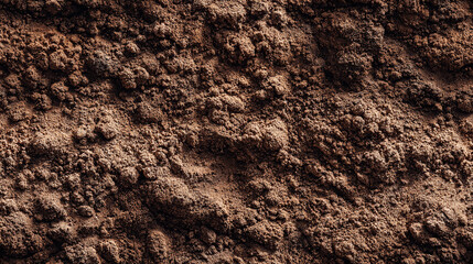Seamless pattern of rich brown soil texture with fine details