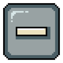 Vector Pixel Art Icon - Minus Button