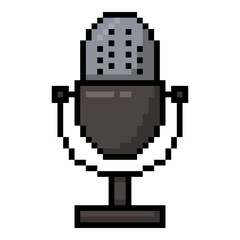 Vector Pixel Art Icon - Microphone