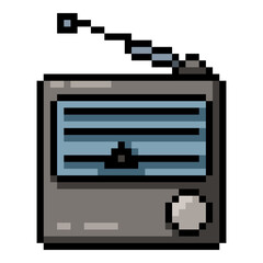 Vector Radio Pixel Art Icon
