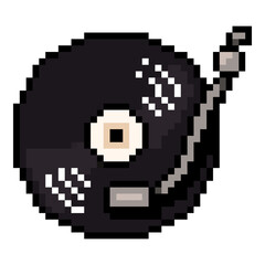 Vector Pixel Art Icon - Vinyl player