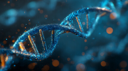 Stunning DNA strand visualization for cutting edge biotech research, genetic engineering breakthroughs, and molecular biology discoveries with vibrant colors