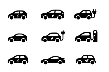 Electric Vehicles Icon Set