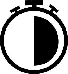 Stopwatch vector icons, hourglass symbols, timer design, countdown graphics, speed concept, time passing, clock silhouette, urgency sign, deadline icon, fast, isolated on transparent background