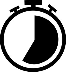 Stopwatch vector icons, hourglass symbols, timer design, countdown graphics, speed concept, time passing, clock silhouette, urgency sign, deadline icon, fast, isolated on transparent background