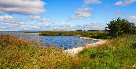 Beach on the shore of Haapsalu Bay in the Tagalaht on the eastern end of the Haapsalu Promenade on the west coast of Estonia in the Baltic Sea