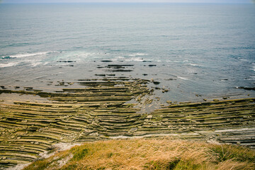 Falaises de la Corniche Basque sur la commune de Urrugne  au pays Basque en France
