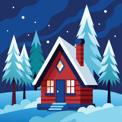 Obraz premium house in winter
