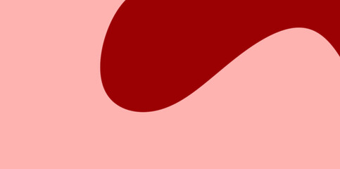Wavy Red Curve Abstract Vector Illustration Background. Minimalist abstract vector illustration background with a smooth, dark red wavy shape on a light pink surface.