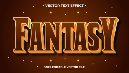 Bold Fantasy Text Effect with Gold Accents and Sparkling Star Elements