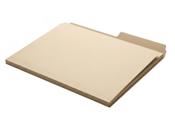 Folder stack isolated on transparent background