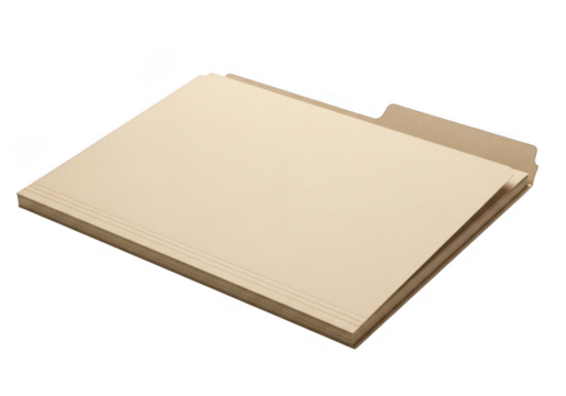 Folder stack isolated on transparent background