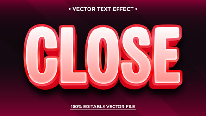 Bold Red and White CLOSE Text Effect on a Dark Gradient Background