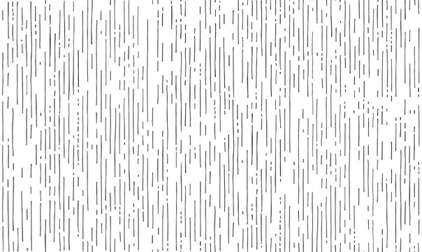 Black ink dotted rain pattern on a white background. Seamless rain pattern.