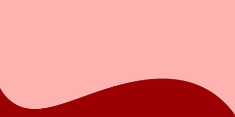 Horizon Wave Abstract Vector Illustration Background. Wide abstract vector illustration background featuring a smooth, low-profile wave shape separating the light pink and dark red areas.