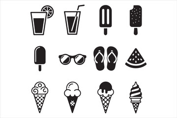 Ice Cream Dreams  Sweet Silhouette Vector Design Bundle