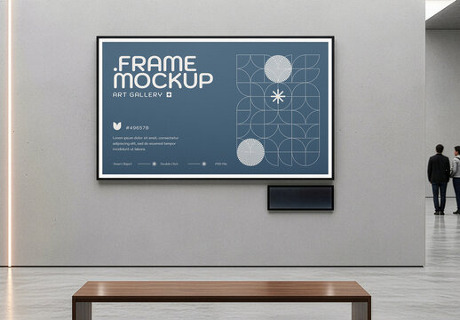 Art Gallery Photo Frame Mockup