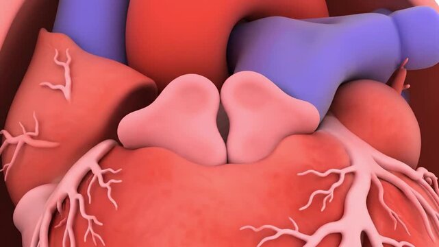 A 3D animation of a Mitral Valve Prolapse in the human heart