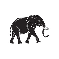 Majestic Elephant Silhouette Art