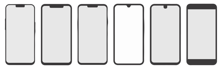 smartphone frame mockup set for app design