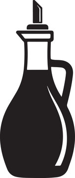 black olive oil bottle with spout clip art preview