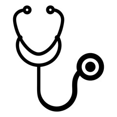 stethoscope on white background