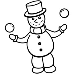 snowman with hat