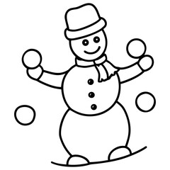 snowman with hat