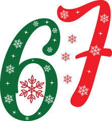 six seven svg design