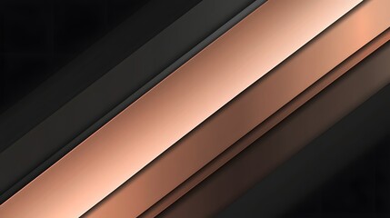 Diagonal metallic strips feature prominent rose gold color layered over dark gray backgrounds