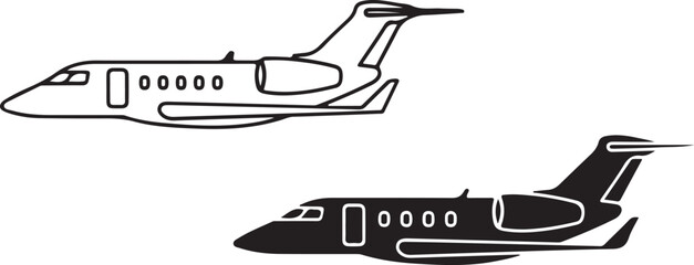 Private jet_traced