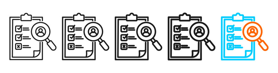 criteria icon set multiple style collection	
