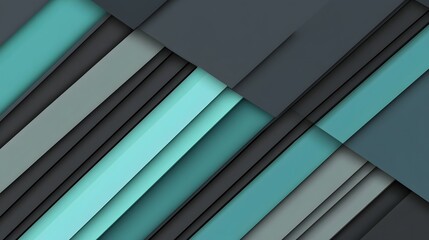 Layered geometric design features parallel diagonal stripes in cool tones