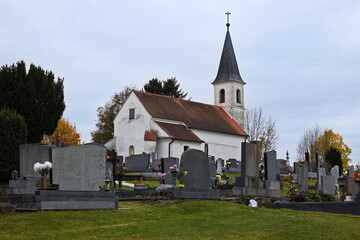 The Parish church of St. Bartholomäus in Oberschützen, Oberwart district, Burgenland, Austria, Europe, Central Europe
