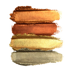 Fototapeta premium Palette of Elegance: A luxurious makeup palette, showcasing a curated selection of metallic eyeshadows in an array of captivating shades.