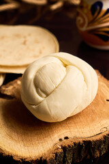 Mexican Oaxaca cheese or quesillo, traditional in Mexico Latin America