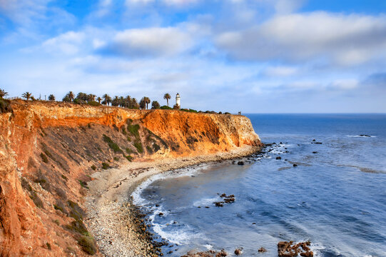 Palos Verdes California with Point Vicente Lighthouse and Pacific Ocean