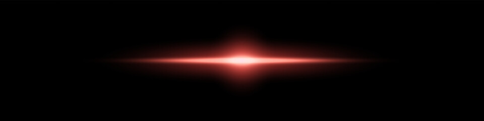 Bright horizontal beam of light on black background. Glowing laser effect creating futuristic and sci-fi aesthetics.
Suitable for technology, energy, speed and digital design themes.