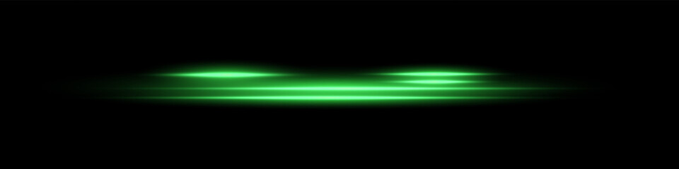 Bright horizontal beam of light on black background. Glowing laser effect creating futuristic and sci-fi aesthetics.
Suitable for technology, energy, speed and digital design themes.
