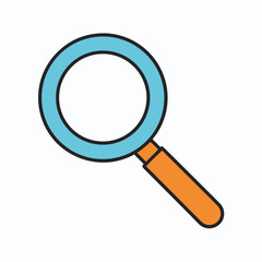 Magnifying glass icon search tool symbol